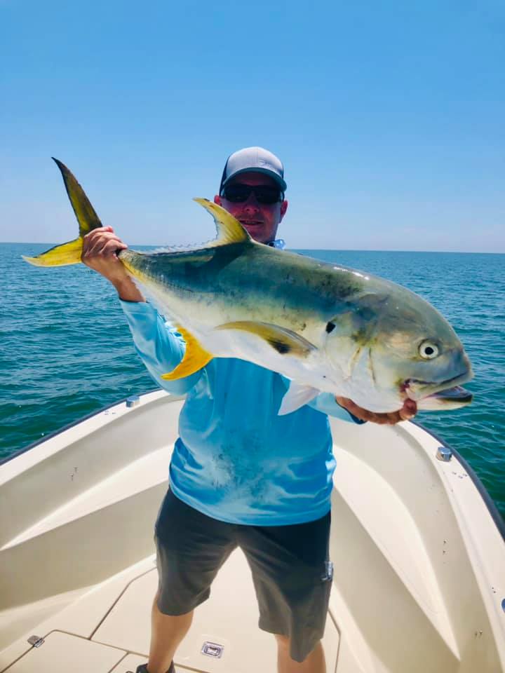 Beach Front Fishing In Galveston, Texas In Galveston