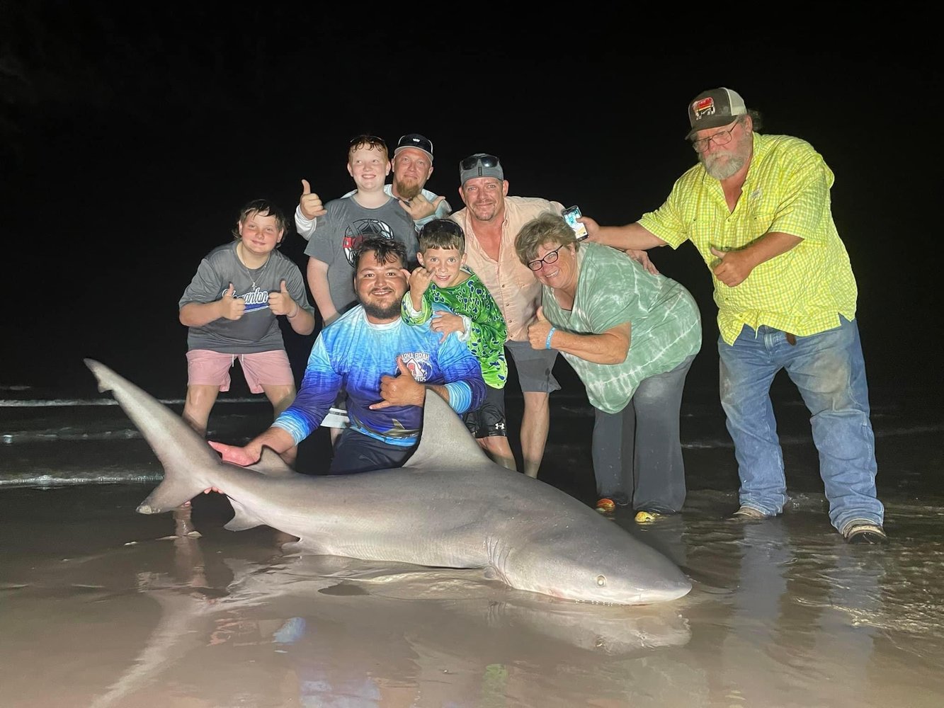 Evening Surf Fishing For Sharks In Port Aransas