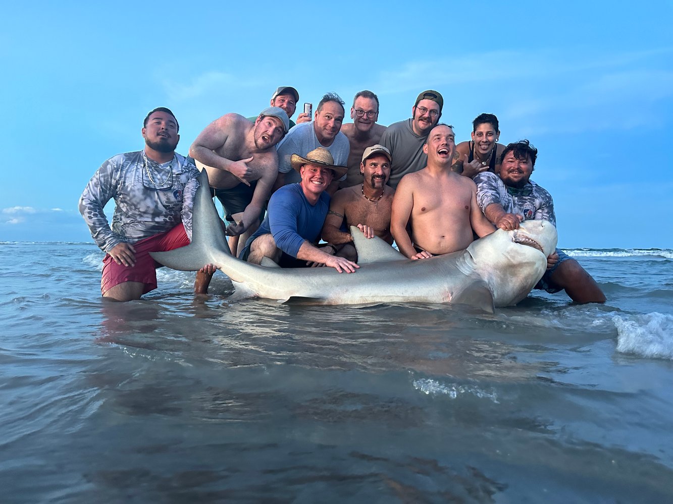 Evening Surf Fishing For Sharks In Port Aransas