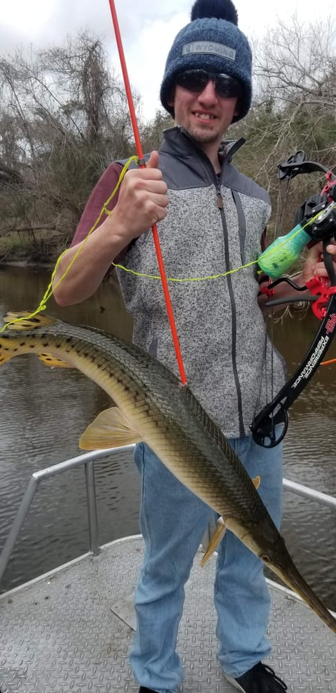 Trophy Alligator Gar Bowfishing In Houston