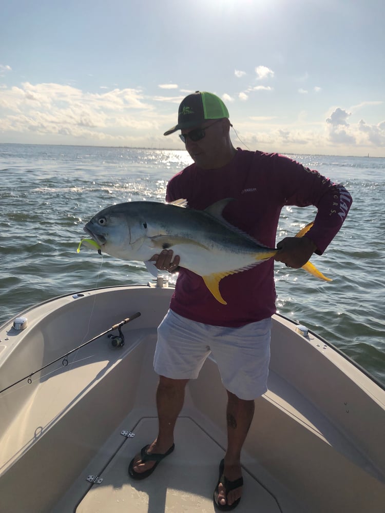 Beach Front Fishing In Galveston, Texas In Galveston