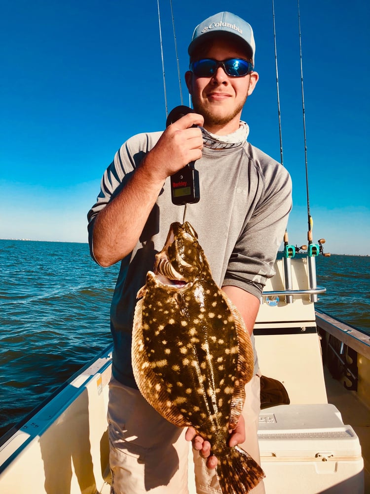 Beach Front Fishing In Galveston, Texas In Galveston