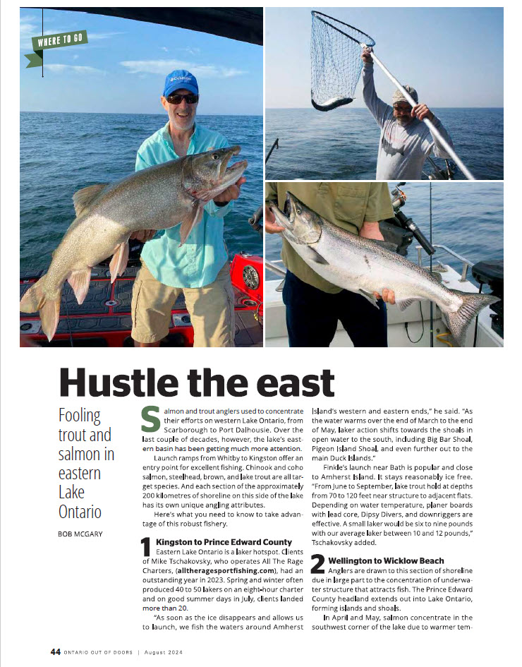 Lake Trout Trolling On Lake Ontario In Kingston