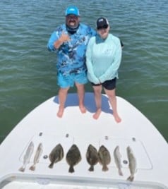 Flounder, Speckled Trout / Spotted Seatrout fishing in South Padre Island, Texas