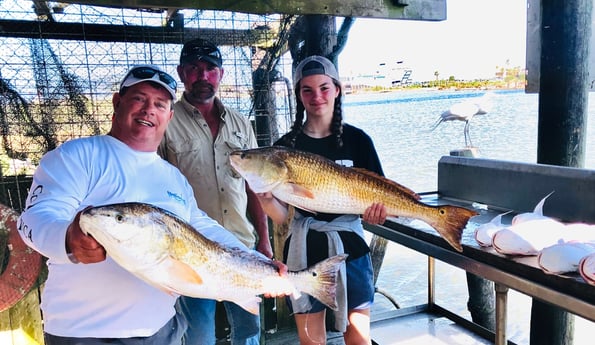 Redfish fishing in Surfside Beach, Texas