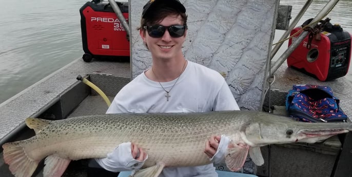 Alligator Gar fishing in Livingston, Texas