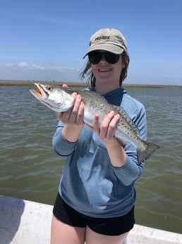 Black Drum, Flounder, Speckled Trout / Spotted Seatrout fishing in Surfside Beach, Texas