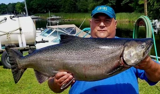 Chinook Salmon Fishing in Verona Beach, New York