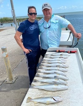 Speckled Trout / Spotted Seatrout fishing in Galveston, Texas