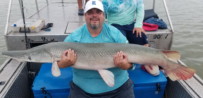 Alligator Gar fishing in Livingston, Texas