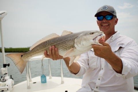 Redfish fishing in Wrightsville Beach, North Carolina