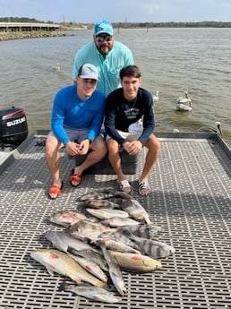 Black Drum, Redfish, Speckled Trout Fishing in Galveston, Texas