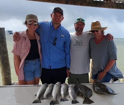 Flounder, Speckled Trout / Spotted Seatrout fishing in Galveston, Texas