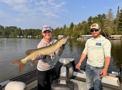 Fishing in Eagle River, Wisconsin