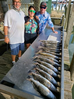 Speckled Trout / Spotted Seatrout fishing in Galveston, Texas