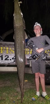 Alligator Gar fishing in Livingston, Texas