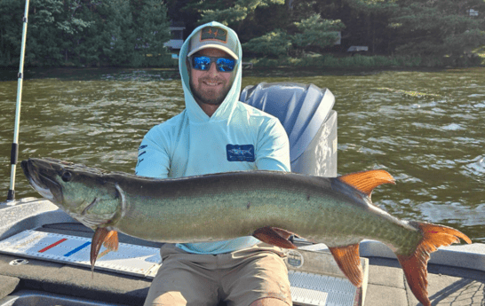 Fishing in Eagle River, Wisconsin