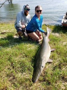 Alligator Gar fishing in Coldspring, Texas