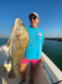 Black Drum fishing in Galveston, Texas