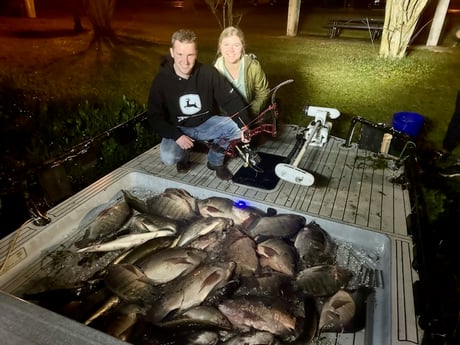 Tilapia Fishing in Port Canaveral, Florida, USA