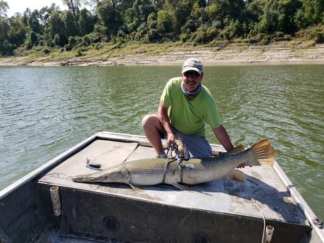 Alligator Gar fishing in Coldspring, Texas