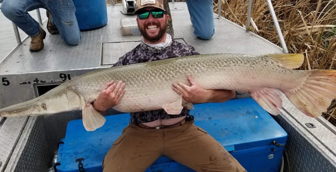 Alligator Gar fishing in Livingston, Texas