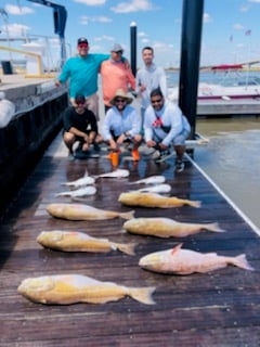 Redfish fishing in Surfside Beach, Texas