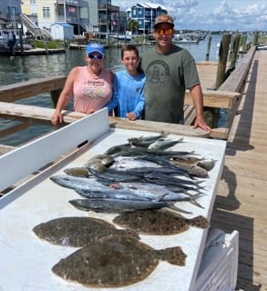 Flounder, Spanish Mackerel fishing in Beaufort, North Carolina