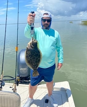 Flounder fishing in Freeport, Texas