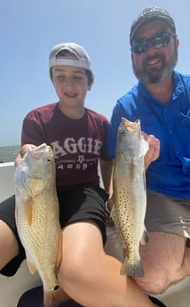 Redfish, Speckled Trout / Spotted Seatrout fishing in Galveston, Texas