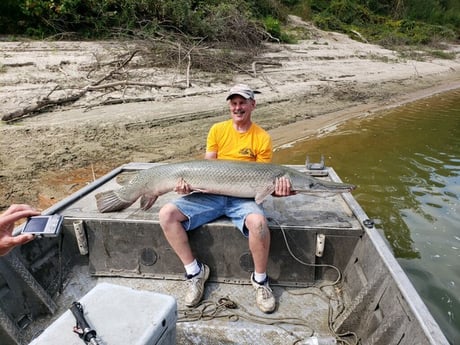 Alligator Gar fishing in Coldspring, Texas