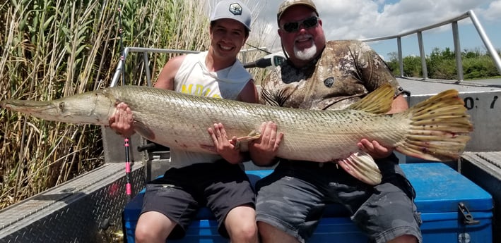 Alligator Gar fishing in Livingston, Texas