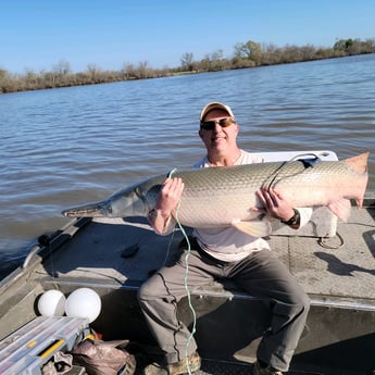 Alligator Gar fishing in Coldspring, Texas