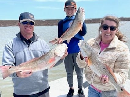 Redfish fishing in Port Aransas, Texas