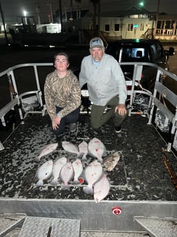 Flounder, Sheepshead Fishing in Port O&#039;Connor, Texas