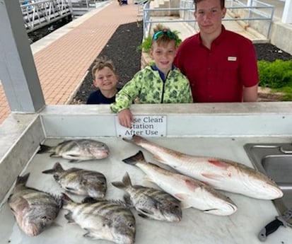 Redfish, Sheepshead fishing in Galveston, Texas