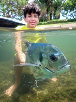 African Pompano fishing in Palm Beach, Florida, USA