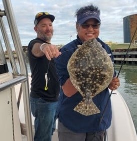 Flounder fishing in Galveston, Texas