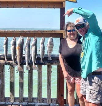 Black Drum, Redfish, Speckled Trout Fishing in South Padre Island, Texas