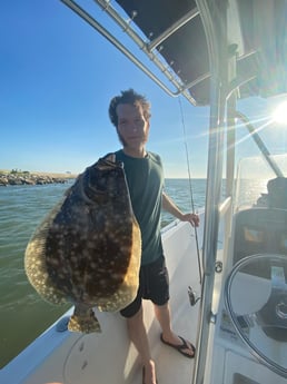 Flounder fishing in Galveston, Texas