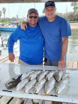 Flounder, Speckled Trout / Spotted Seatrout fishing in Galveston, Texas