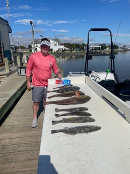 Black Drum, Redfish, Speckled Trout / Spotted Seatrout fishing in Freeport, Texas