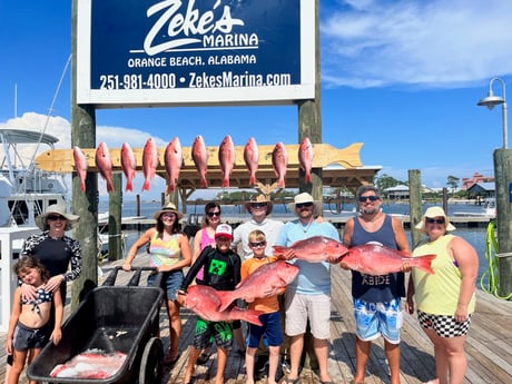 Red Snapper fishing in Orange Beach, Alabama