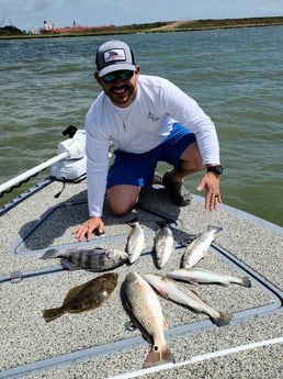 Black Drum, Flounder, Redfish, Speckled Trout / Spotted Seatrout fishing in Galveston, Texas