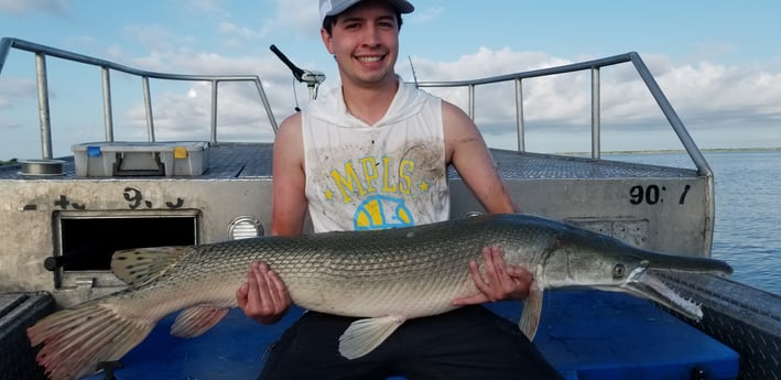 Alligator Gar fishing in Livingston, Texas