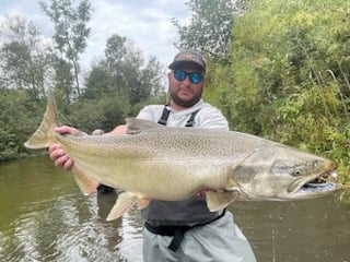 Fishing in Big Rapids, Michigan