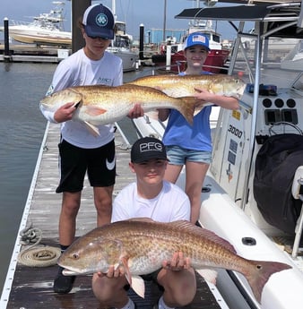 Redfish fishing in Surfside Beach, Texas