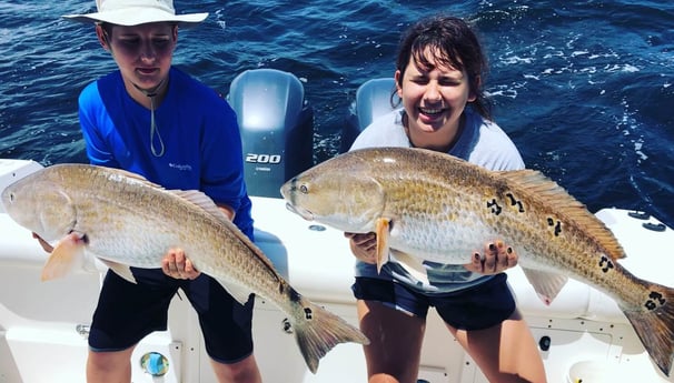 Redfish fishing in Surfside Beach, Texas