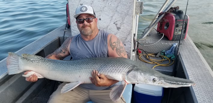 Alligator Gar fishing in Livingston, Texas