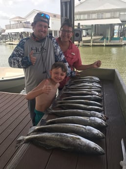 Speckled Trout / Spotted Seatrout fishing in Galveston, Texas